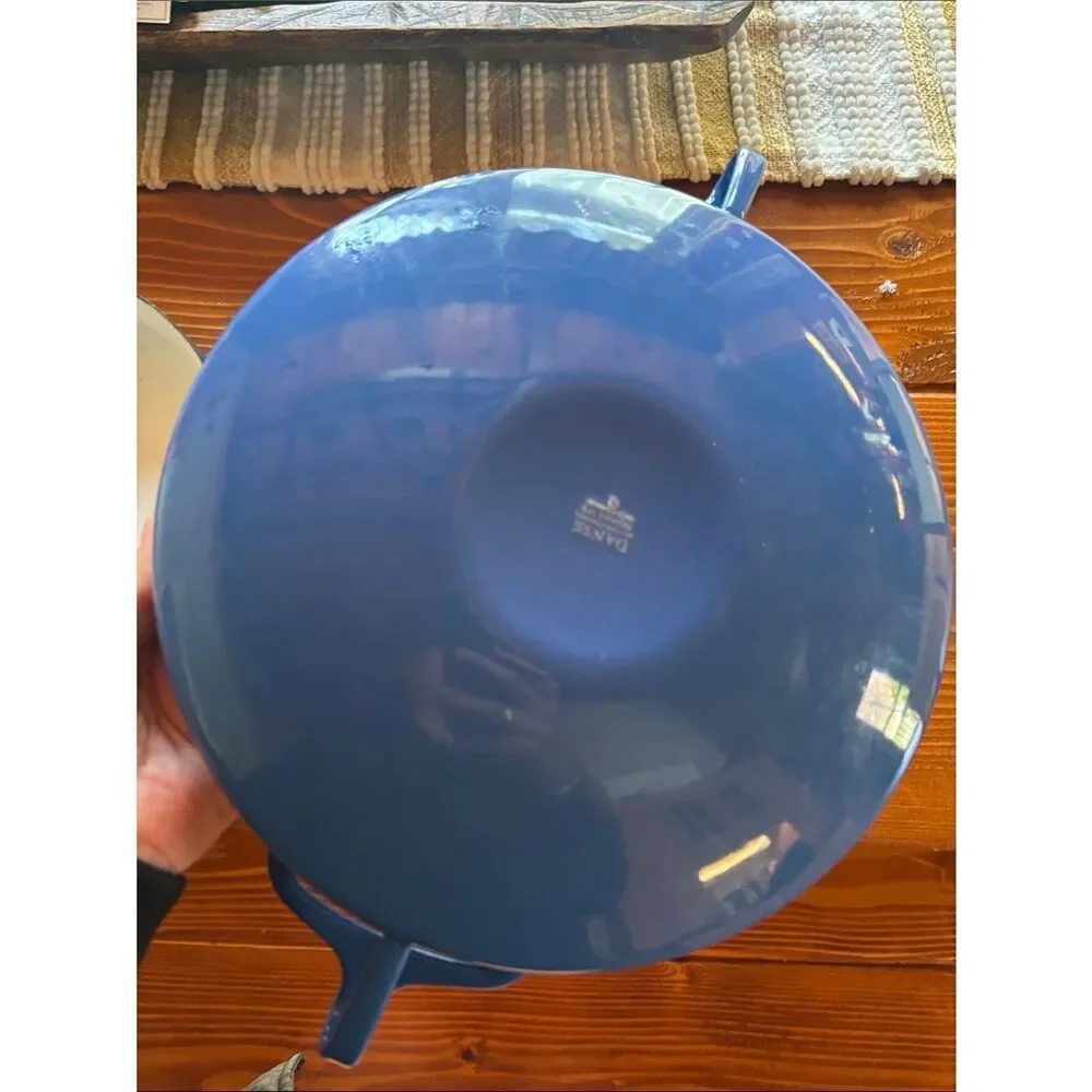 Dansk Red and White Enamel Braiser
